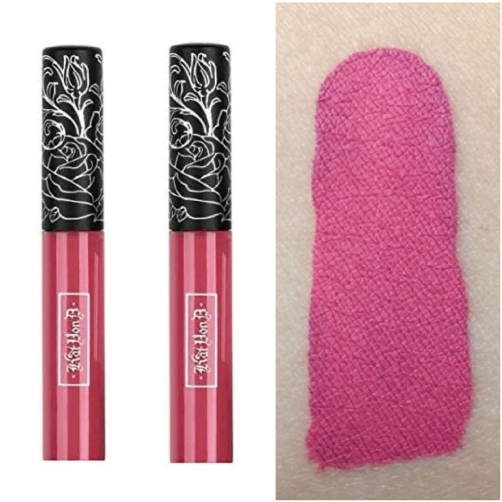 NEW 2× Kat Von D KVD Beauty Everlasting Liquid Lipstick Kitten Mini in Mother